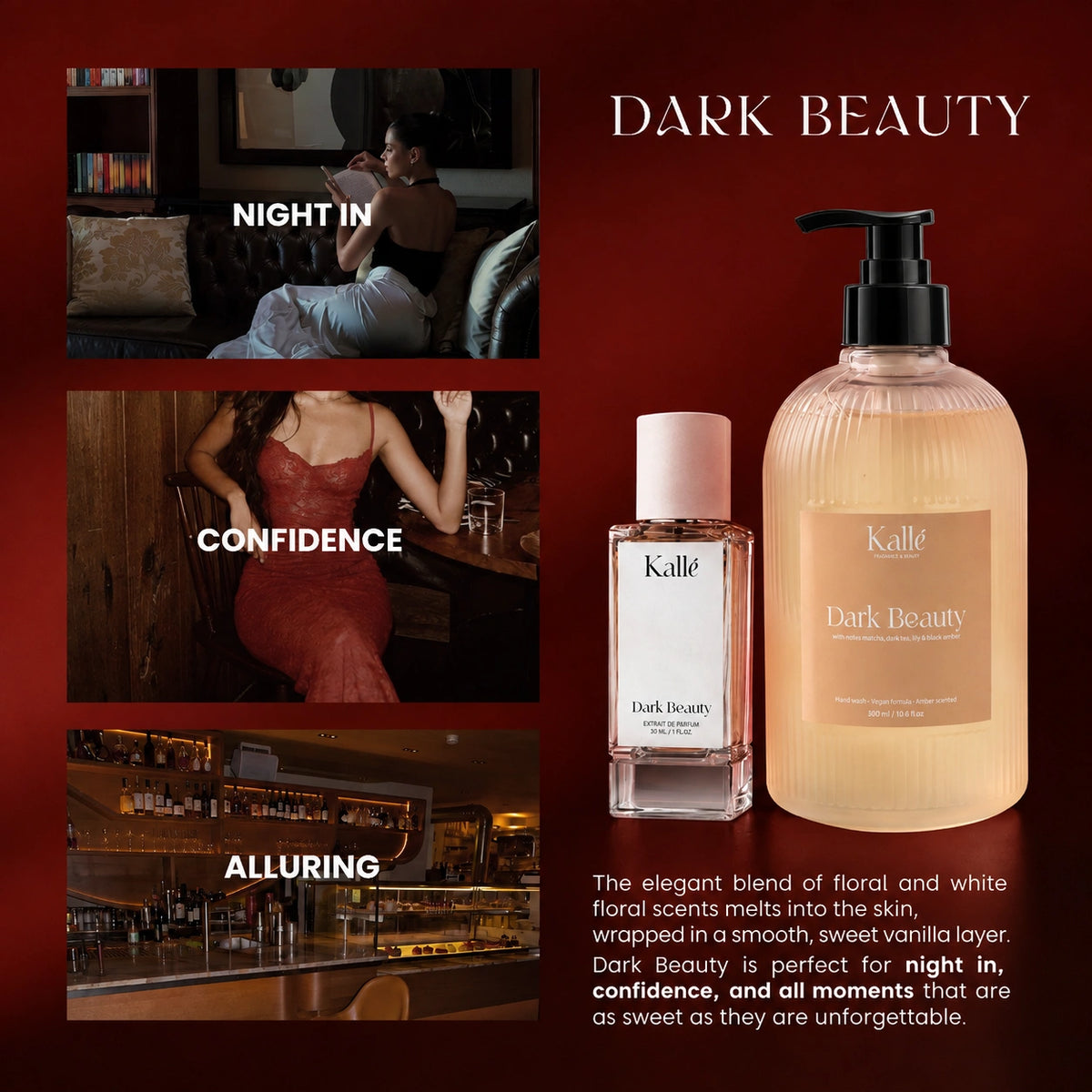 Luxury Perfume & Body Wash Gift Set with Gift Bag and Greeting Card | Kalle‘ Feum